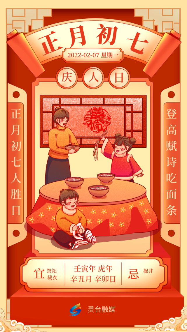 话年俗系列海报丨正月初七