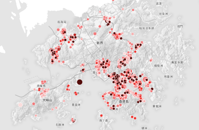 香港疫情分布地图图片