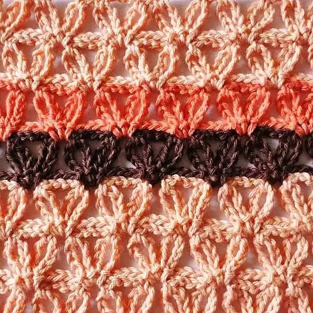 钩针花样,全部辫子针完成,像一个个连接的网格,非常漂亮插图