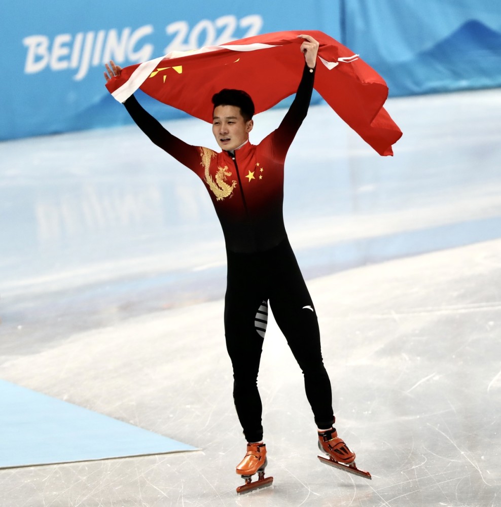中国队第二金任子威夺得短道速滑男子1000米金牌