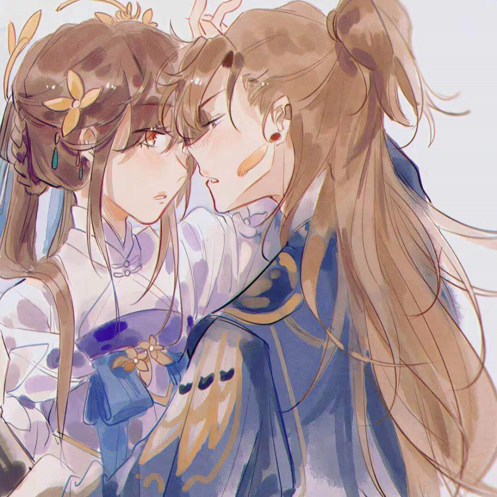微信头像|仙里仙气的古风动漫情侣头像,颜色太美了!