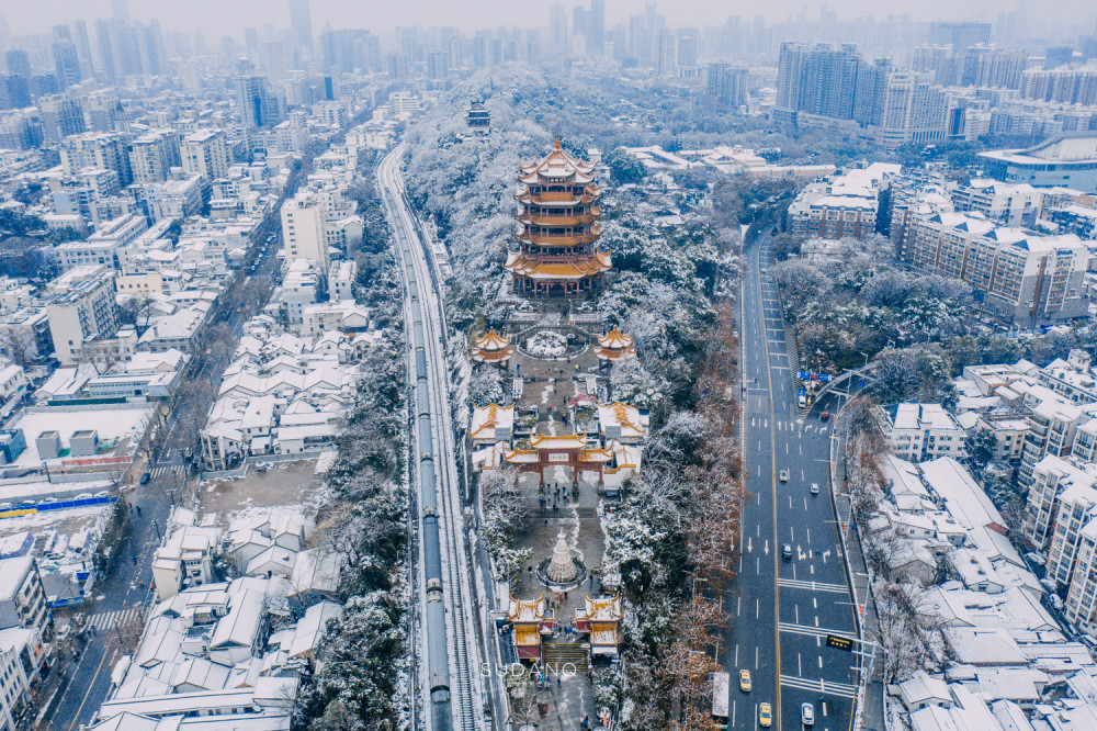 武漢一場雪千古畫卷驚豔全城黃鶴樓不愧為天下江山第一樓