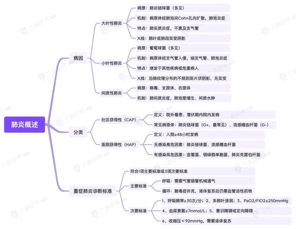 思維導圖呼吸系統之肺炎