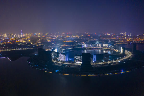 郑州金融岛 夜景图片
