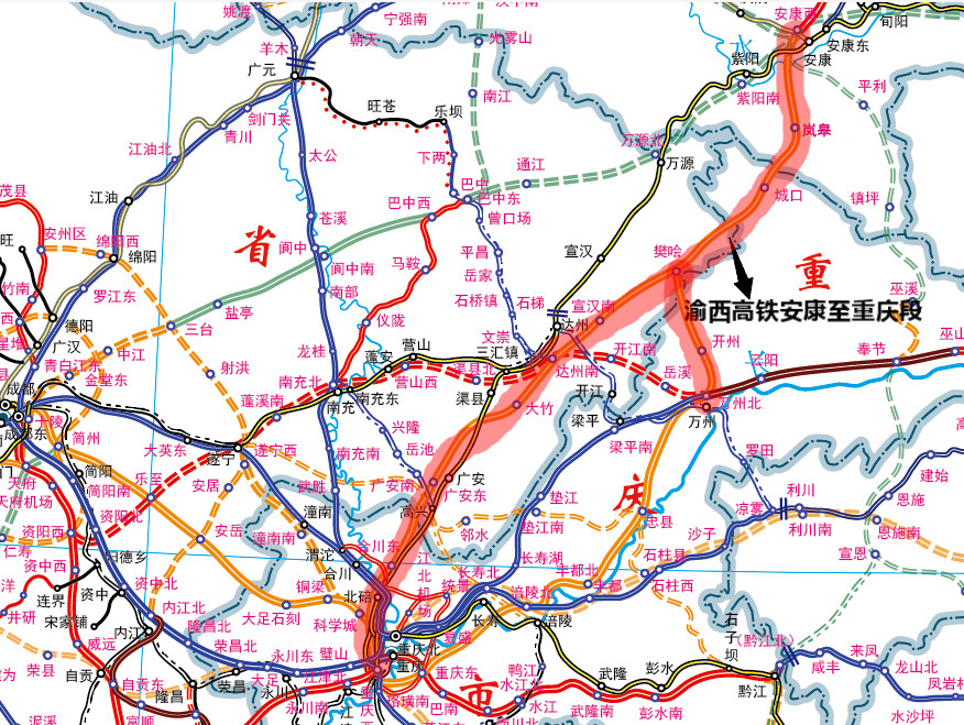 這4條高鐵是成渝雙城經濟圈今年重大項目1條完全還沒開工