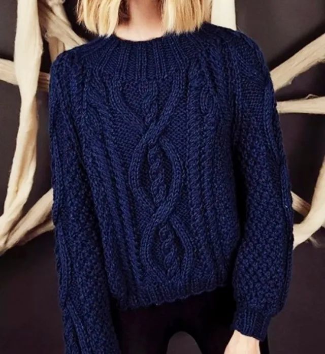 粗毛线编织毛衣欣赏,款式经典漂亮,太时尚了|毛线|编织|麻花