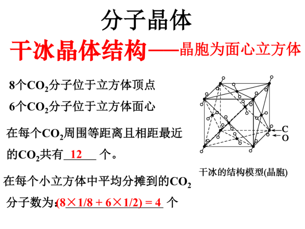 高中化學常見晶體模型及晶胞計算