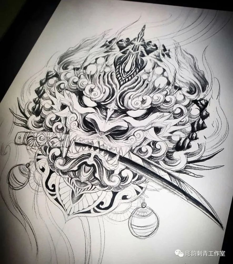 传统传统纹身手稿