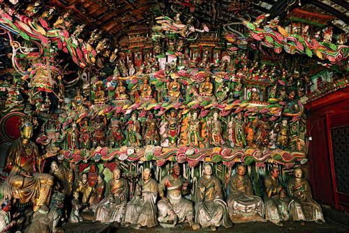 长治观音堂彩塑布局思想和使用材料分析_腾讯新闻