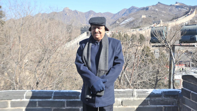 2014年2月19日,巴基斯坦伊斯兰共和国总统马姆努恩·侯赛因游览八达岭