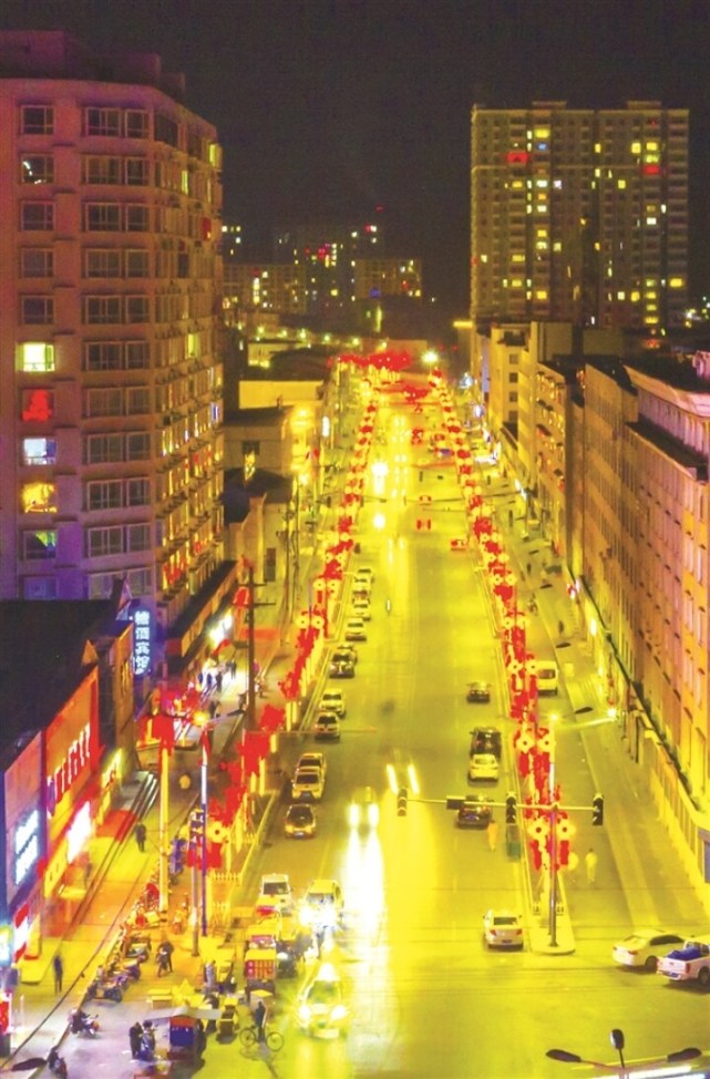 熠熠生辉北川城节日方山县城夜景掠影