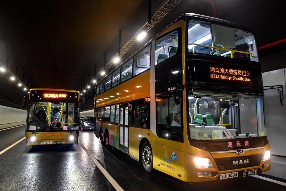 12日0时起港珠澳大桥穿梭巴士港珠线双向恢复运行