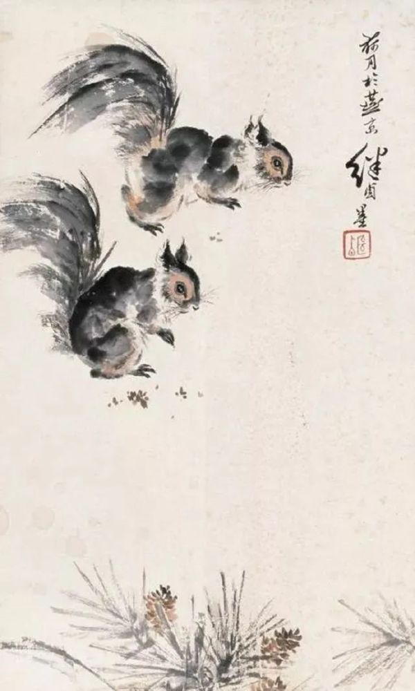 书画联盟丨刘继卣画笔下的小松鼠