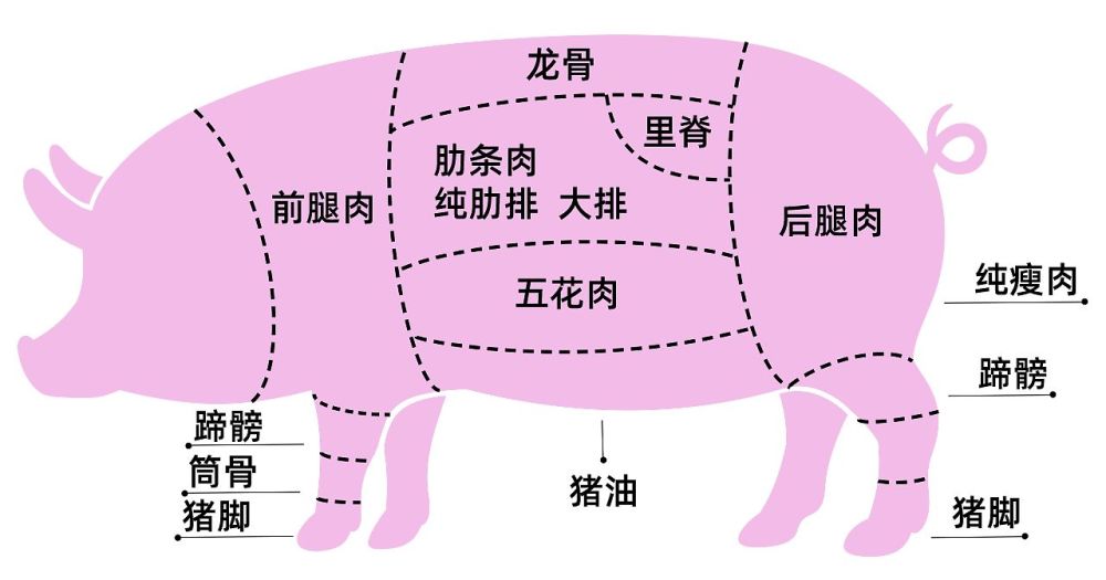 二来,猪肉有些部位本身就是不利于人体食用和吸收,甚至这些部分的病菌