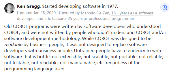 60多岁的COBOL，50岁的码农：今天仍有8000亿行代码！七大常务委员名单职务