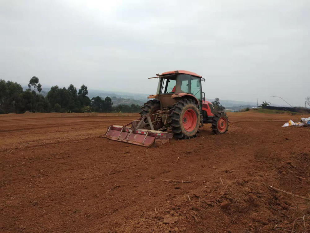 四川荣县16万余台耕地机械闹春耕3台大型拖拉机一天能翻耕土地30亩