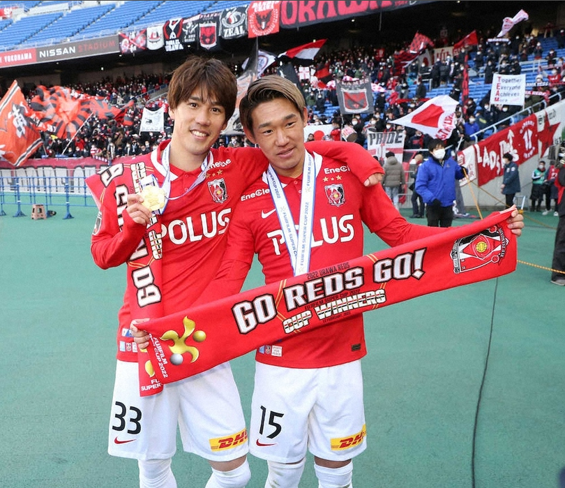 Esaka double leads Urawa past Kawasaki to win FUJIFILM SUPER CUP