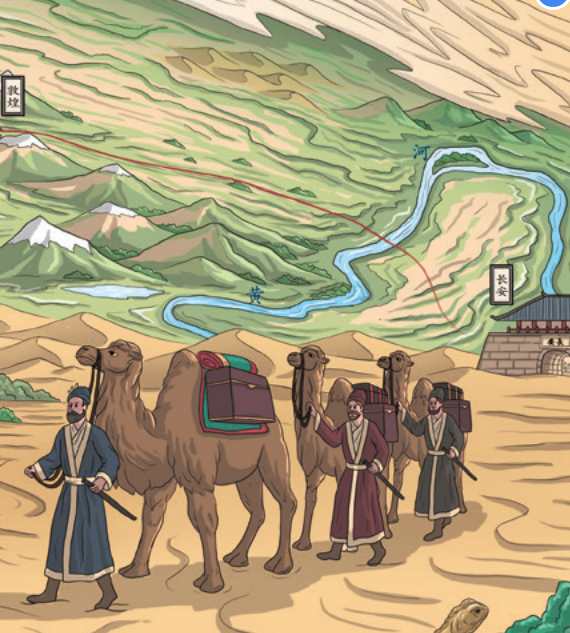 商船带来了各种稀世珍宝,在世界交流极其困难的古代,一趟异国商旅往往