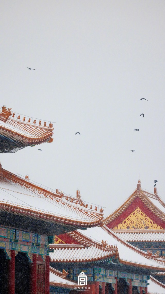 白雪红墙!故宫雪景壁纸上新