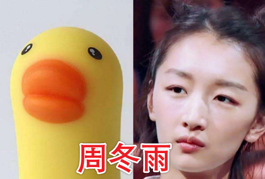 周冬雨的演技也是十分棒,金马影后周冬雨撞脸了小黄鸭,尤其是嘴巴简直