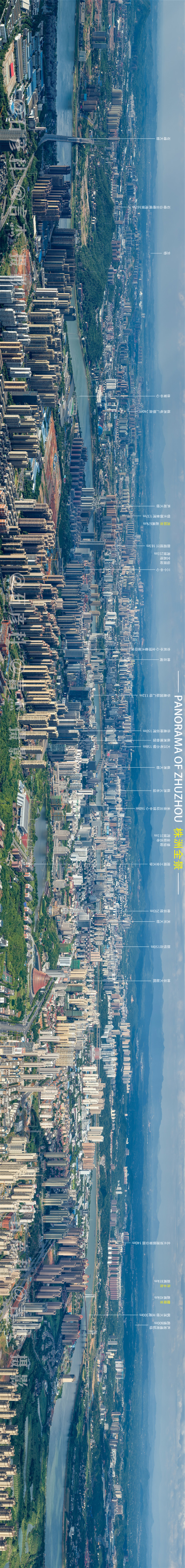 摄影:石彦科,言杰该全景照片拍摄于2021年6月,记录株洲市区样貌,由