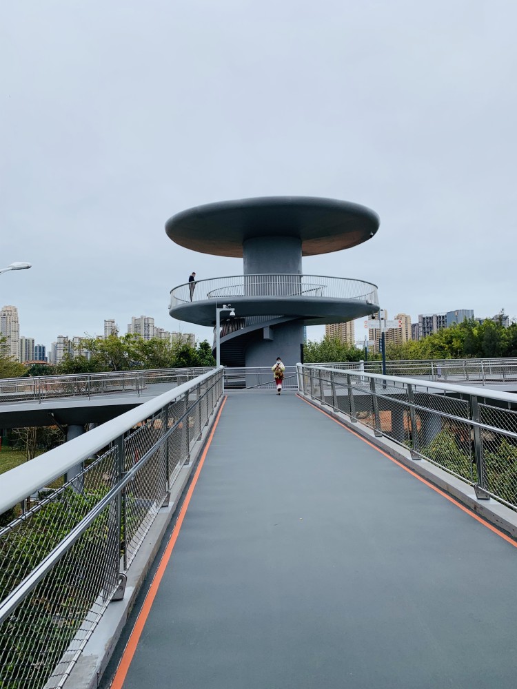 厦门山海健康步道添新路线空中自行车道实现一道两用变废为宝