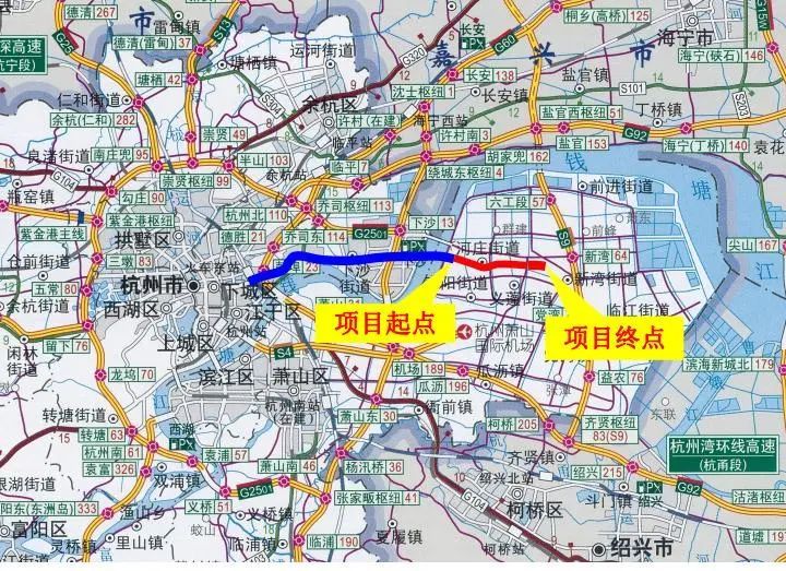 杭州机场快速路线路图图片