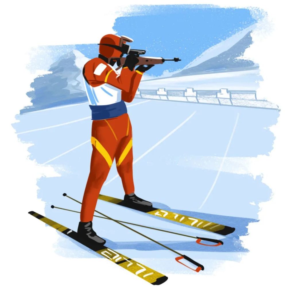 冬奥滑道赛场画图片