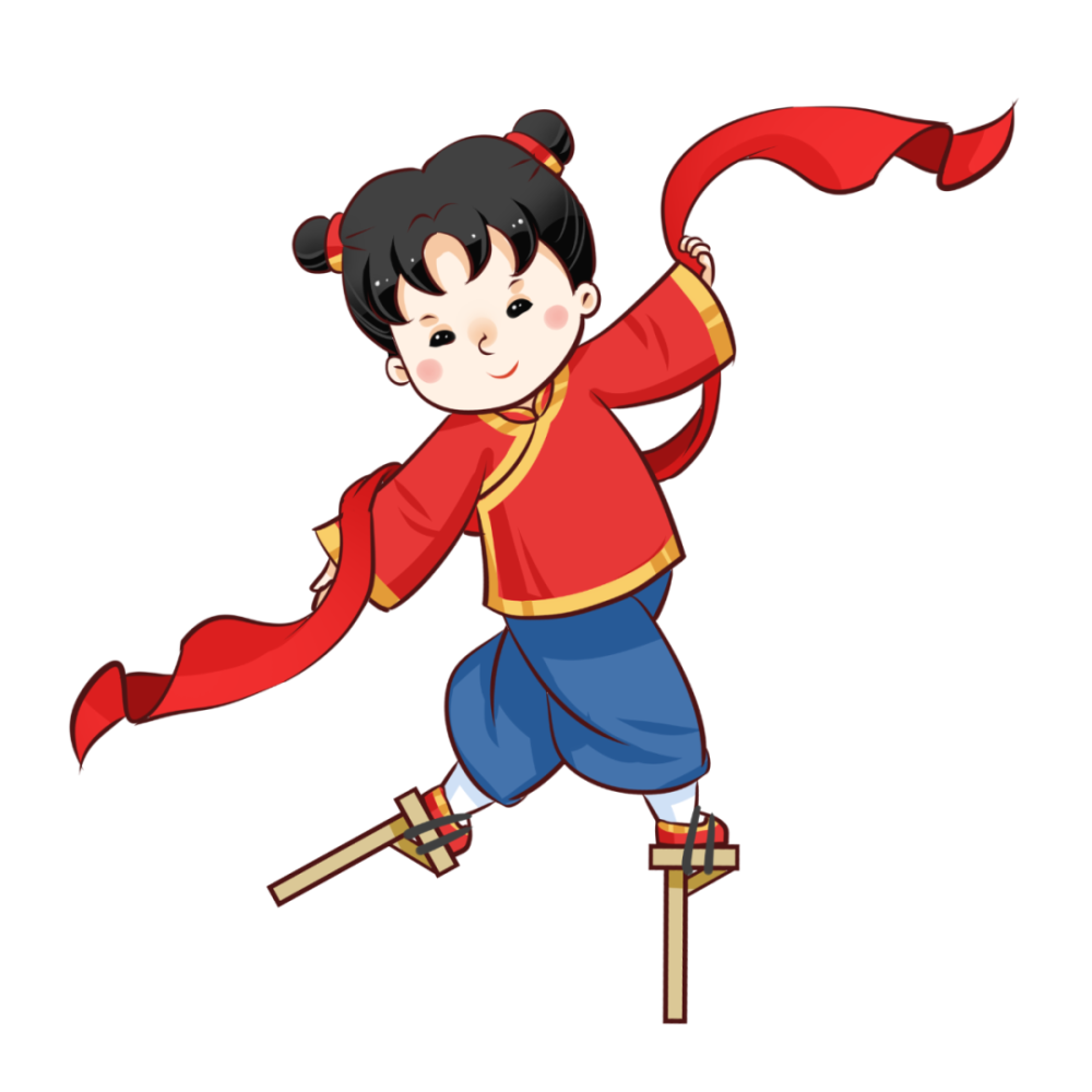 且歌且舞身着戏装,浓妆艳抹踩高跷的人往往早在春秋时已经出现高跷本