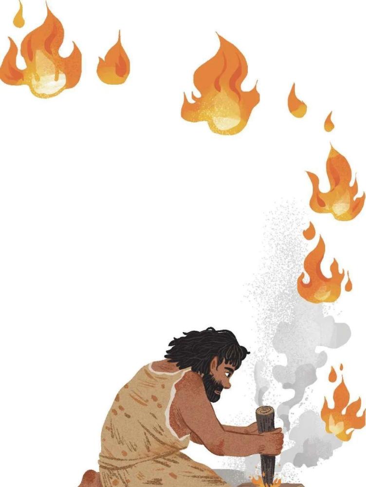 钻木取火在远古时代,河南商丘是一片森林.