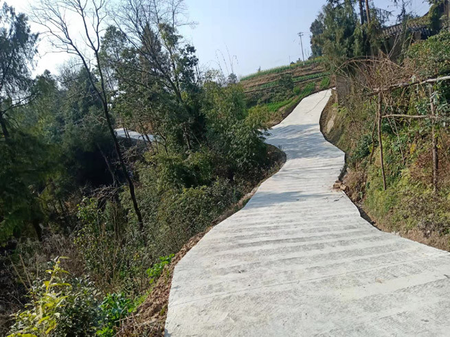 硬化后的梁平区紫照镇大丘村5组乡村道路.