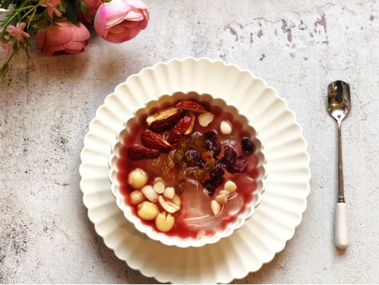 蔓越莓冰粉解腻清爽酸甜可口制作一点不难