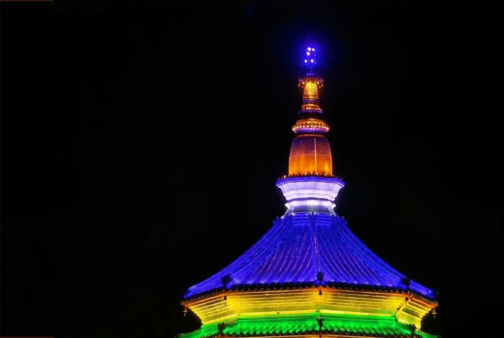 灯火相辉宝塔新颜闪耀京西夜空