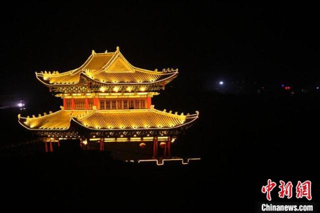 兰州西固区河口古镇传统纱灯"点亮"元宵夜