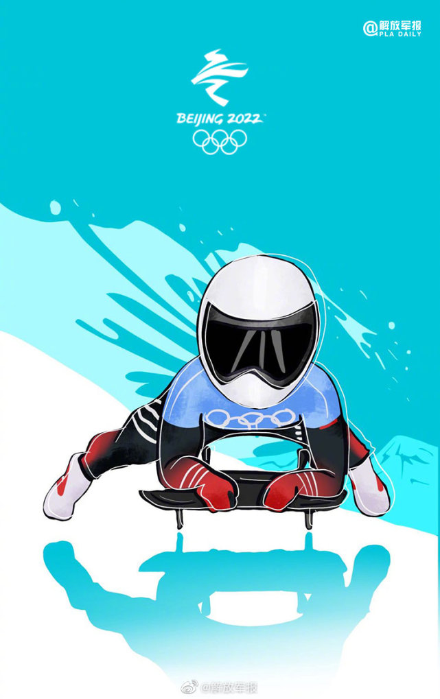 2022冬奥会运动员漫画图片
