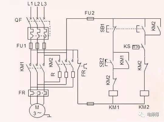 13,單向反接制動控制電路12,電動機耗制動控制電路的原理圖11,自耦