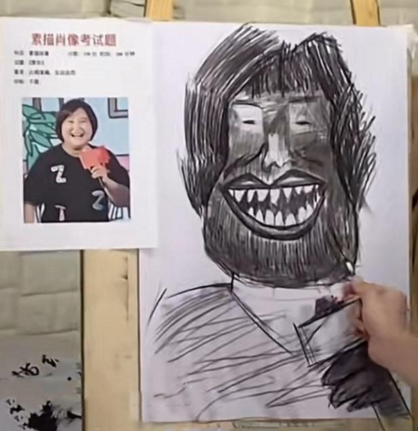美术生画贾玲素描像,被网友调侃灵魂画师,本尊:你确定是我吗?