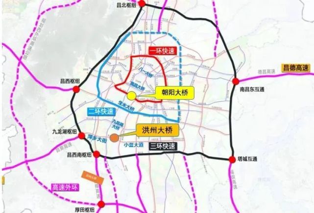 洪州大桥向东可连接东外环,向西可直达西外环和昌栗高速,是南昌市中心