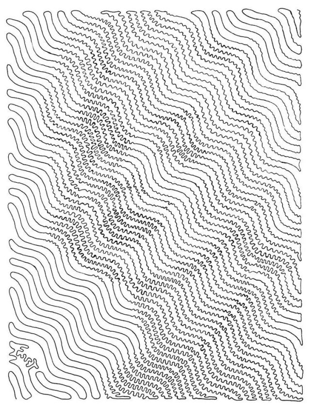 一根连续不断的线涂满整张纸面完成作品让人惊呆了