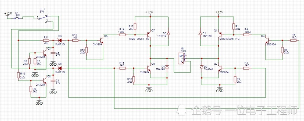 經典電路設計四用分立器件驅動直流無刷電機正反轉及顯示應用