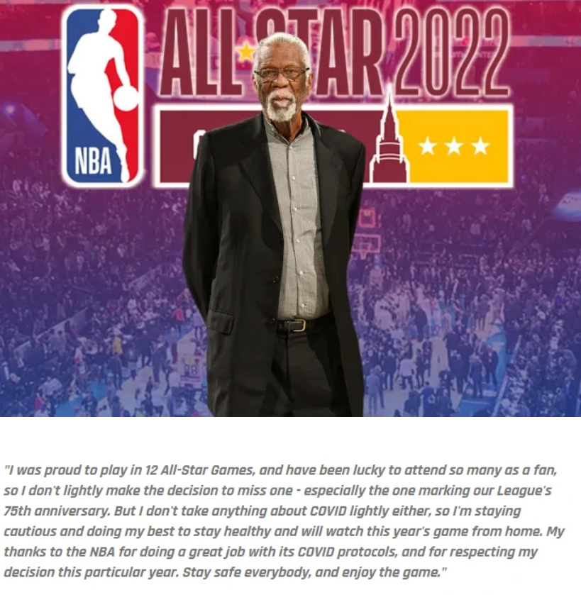 官宣因惧怕新冠指环王比尔拉塞尔发文宣布缺席全明星