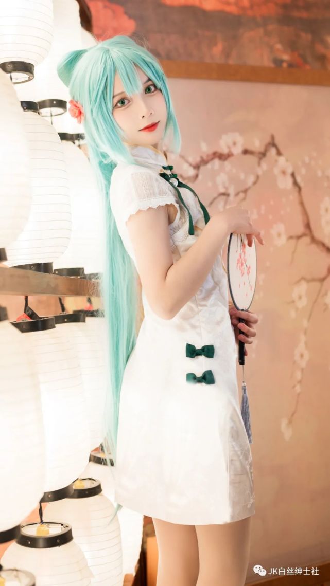 cos:旗袍初音未来cos正片@挽希