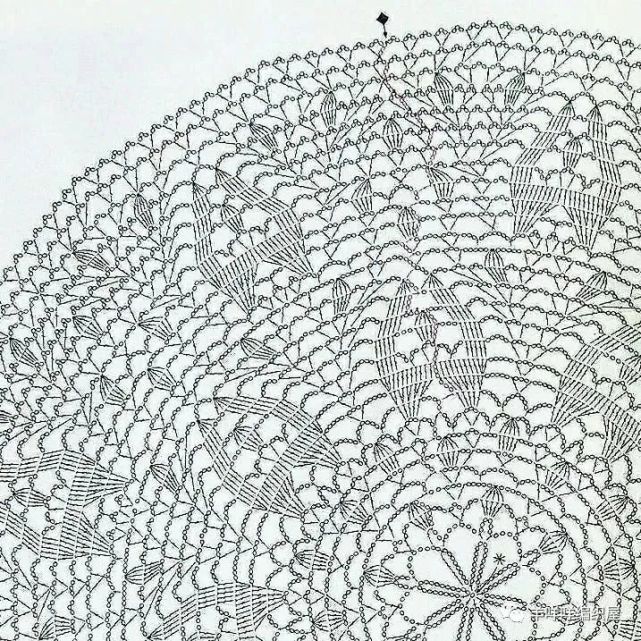 圆形钩针桌布,高清图解