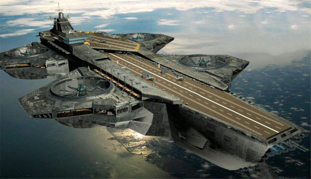 20世纪美国最疯狂的计划5440吨的空中核航母能飞行41天不落地