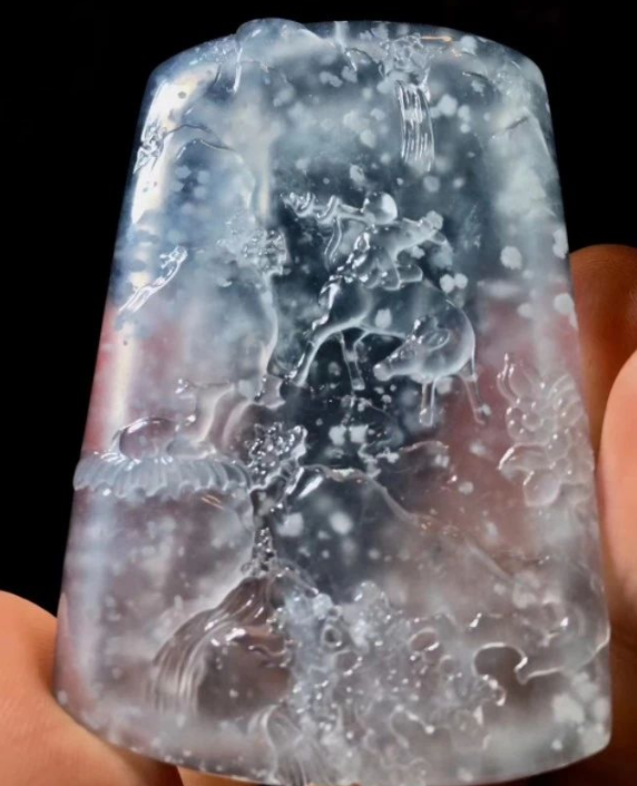 认识极品翡翠之木那雪花棉最美不过翡翠下雪不是吗