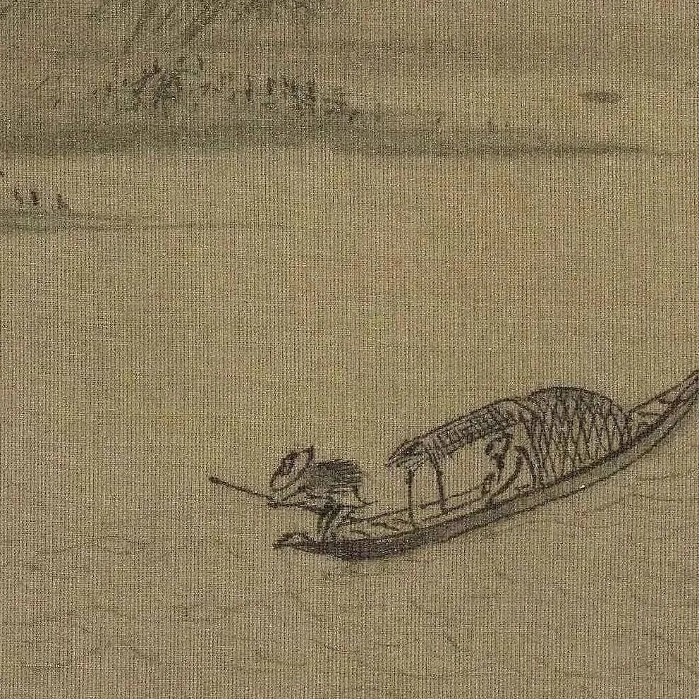 精品欣赏扁舟一叶湖海生涯古画里的船