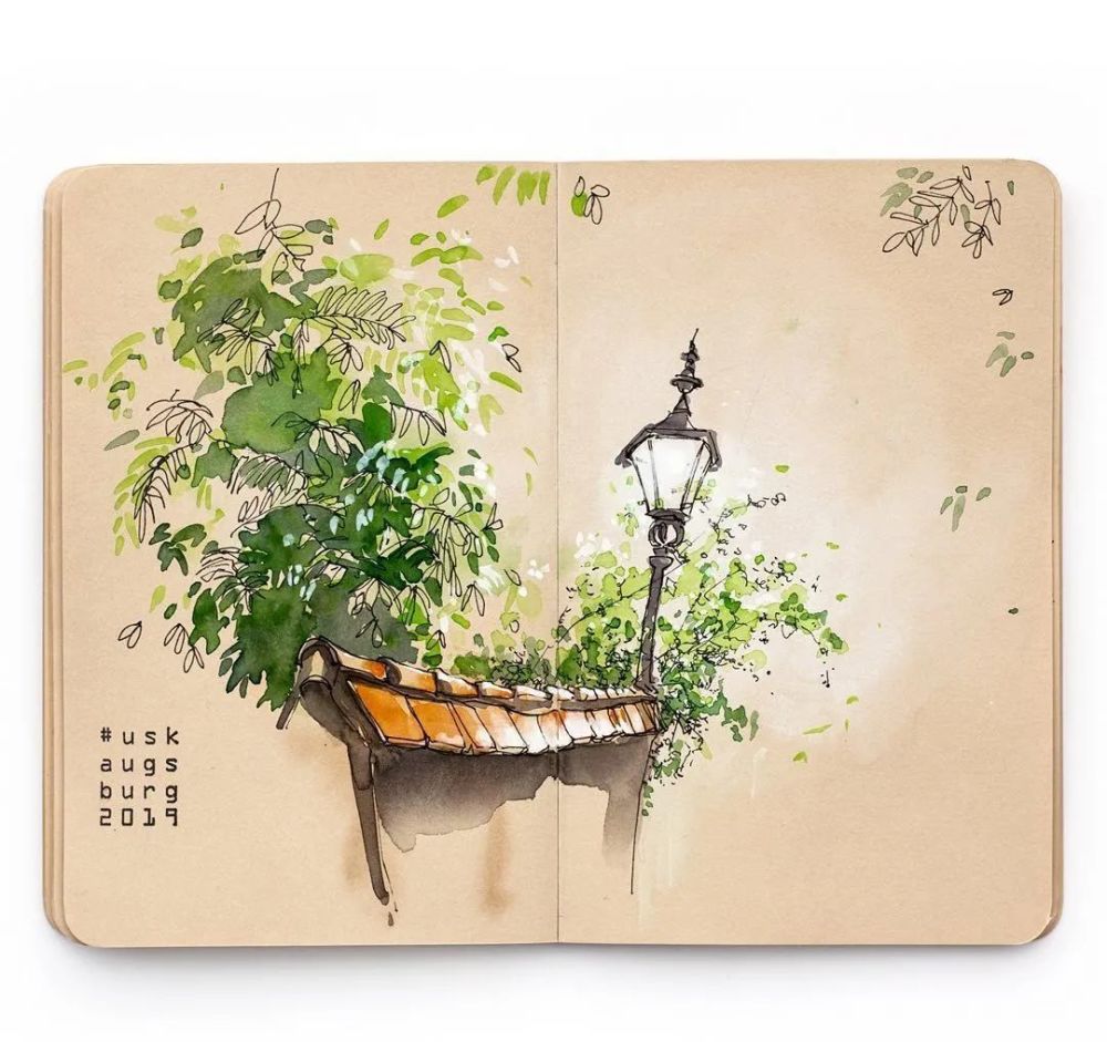 一组治愈植物插画,那抹绿恰到好处_腾讯新闻
