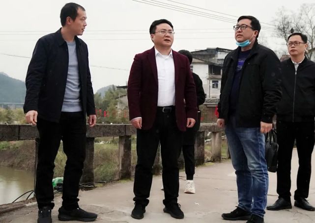 傅天宝一边走一边看,认真听取项目介绍,详细了解项目主题形象区,立面