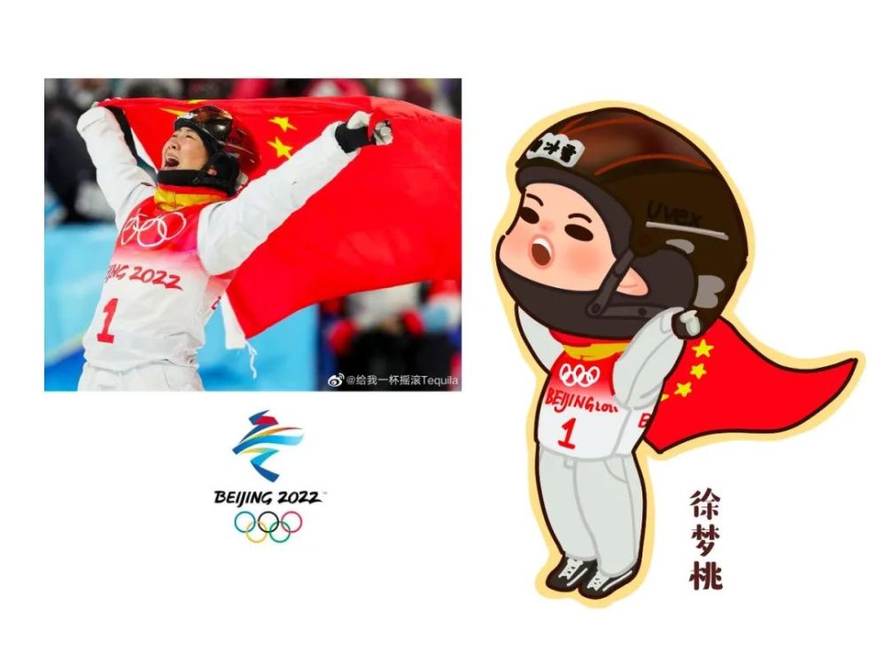 喜迎冬奥赞看乌兰察布姑娘手绘冬奥q版形象图