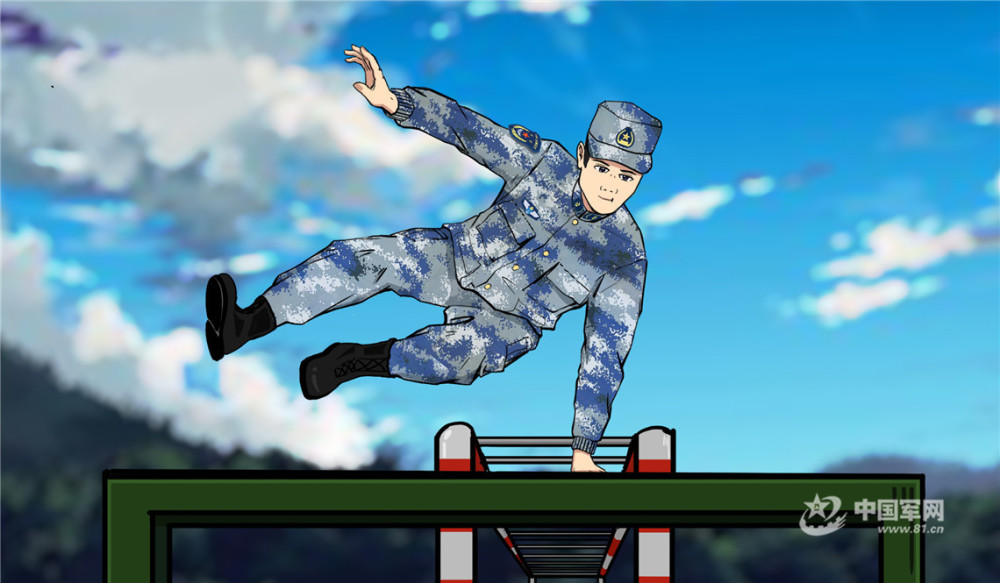 400米障碍训练.低姿匍匐.